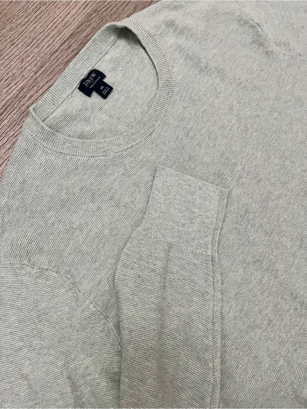 J. Crew Men's Crewneck Sweater in Sage Green